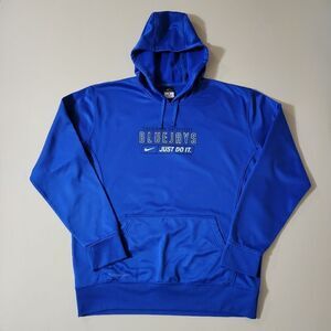 Nike Men's Therma-FIT Blue Hooded Creighton Bluejays Sweatshirt